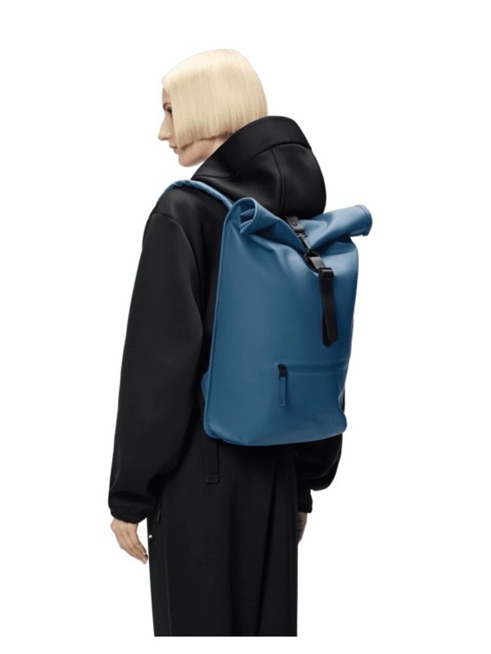 NEW RAINS Rolltop Rucksack W3 Backpack in Pulse - Picture 4 of 8